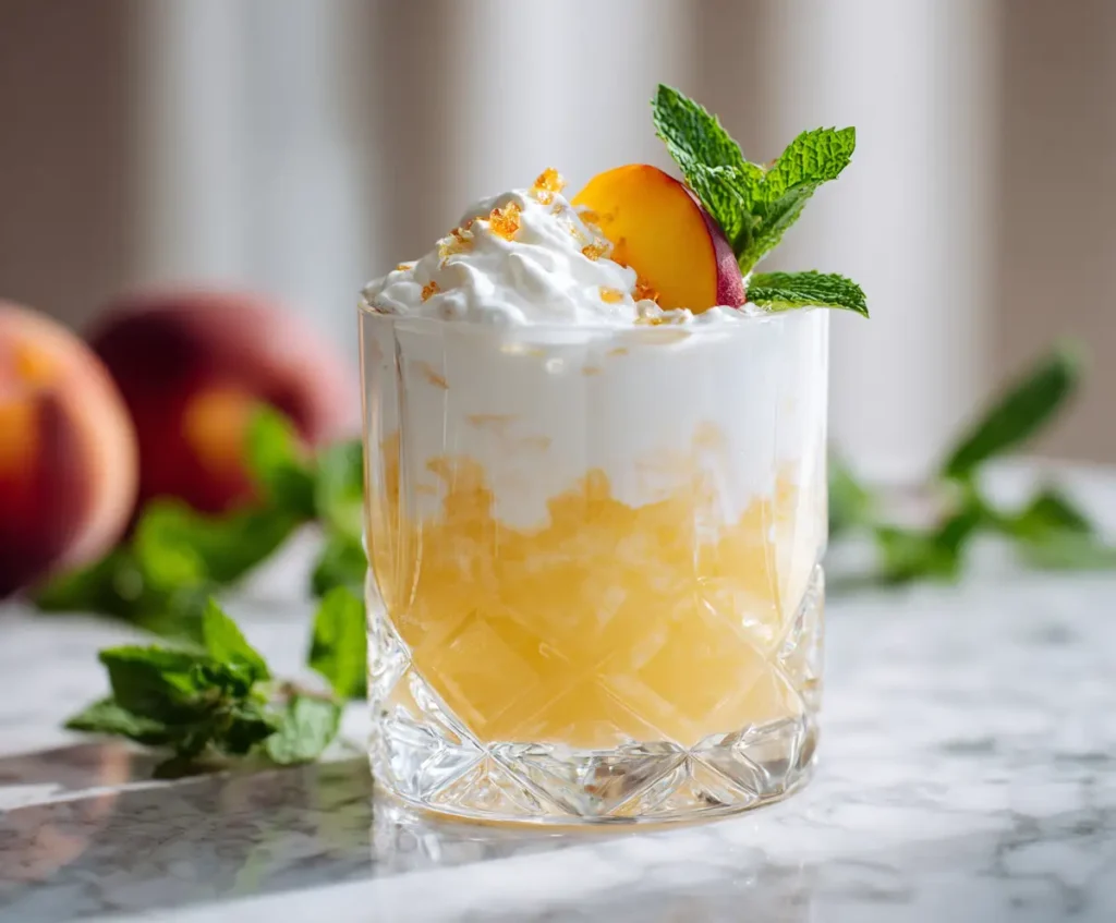 Peaches and Cream Cocktail