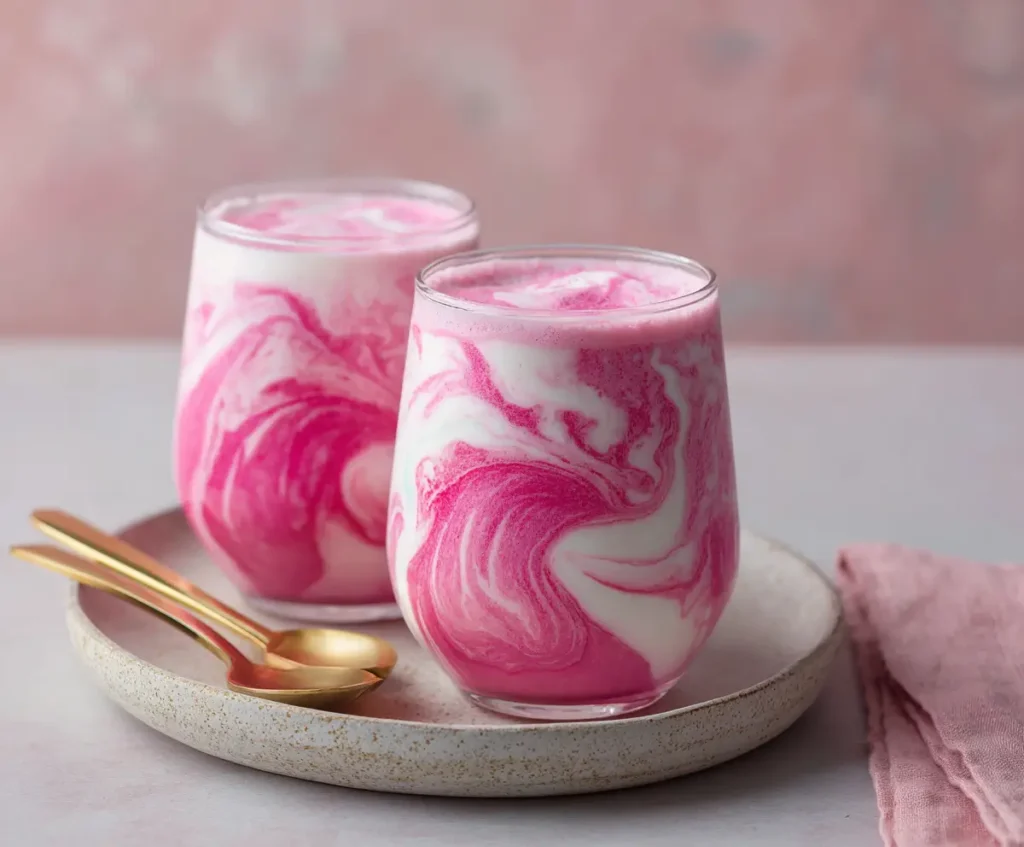 Pink and White Swirl Boozy Milkshake