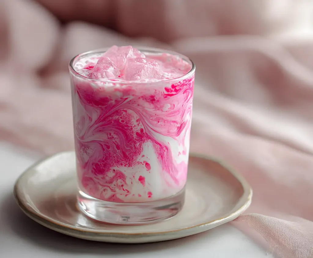 Pink and White Swirl Boozy Milkshake