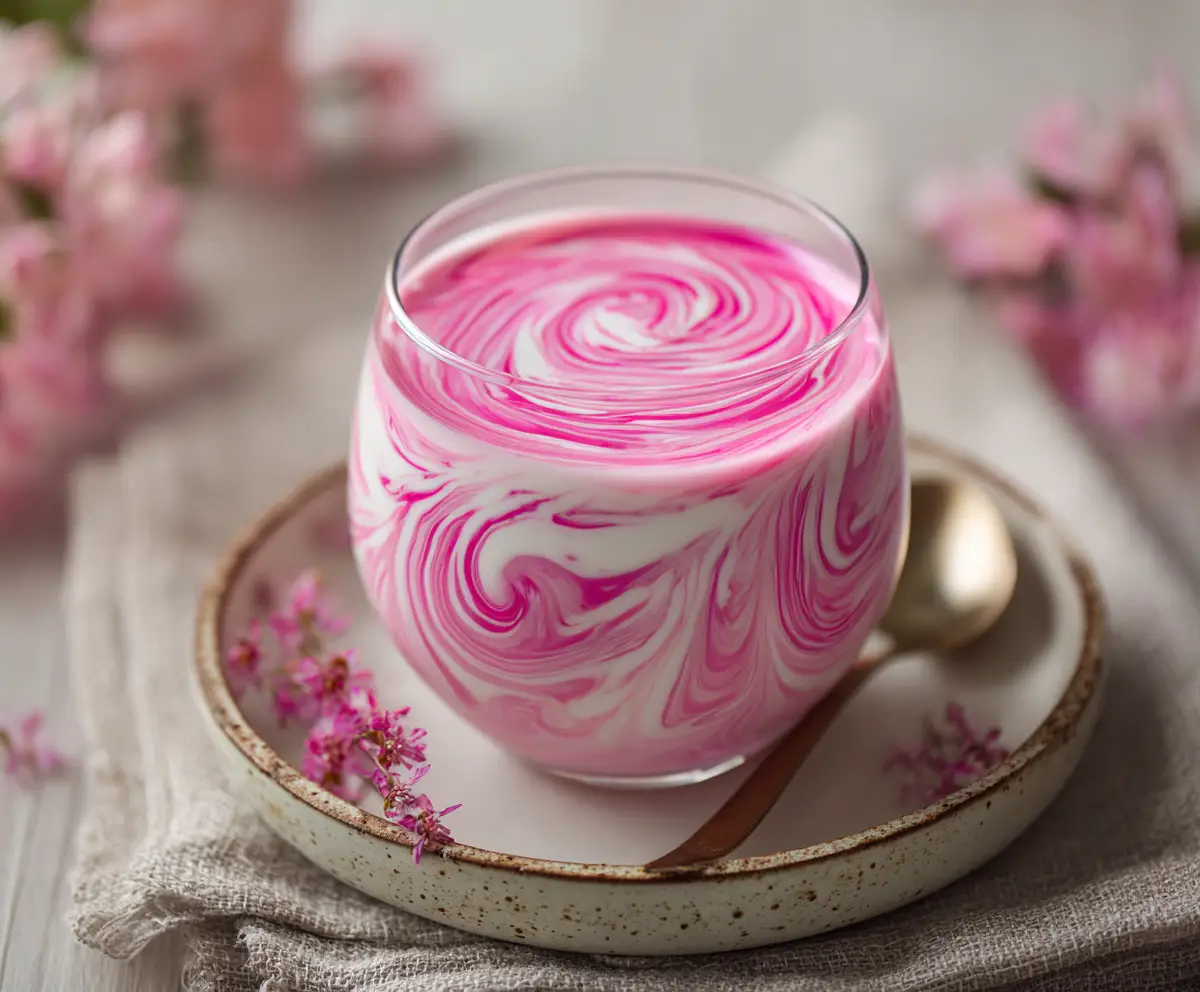 Pink and White Swirl Boozy Milkshake
