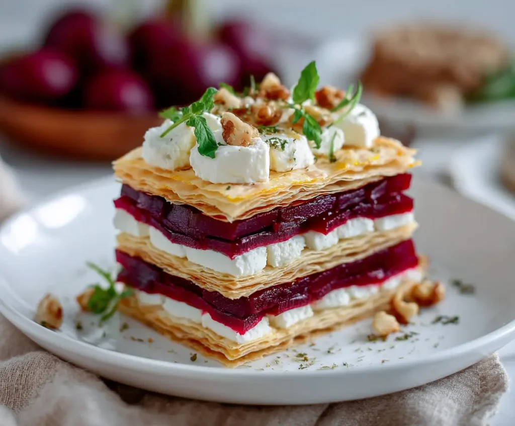 Roasted Beet Feta Napoleons