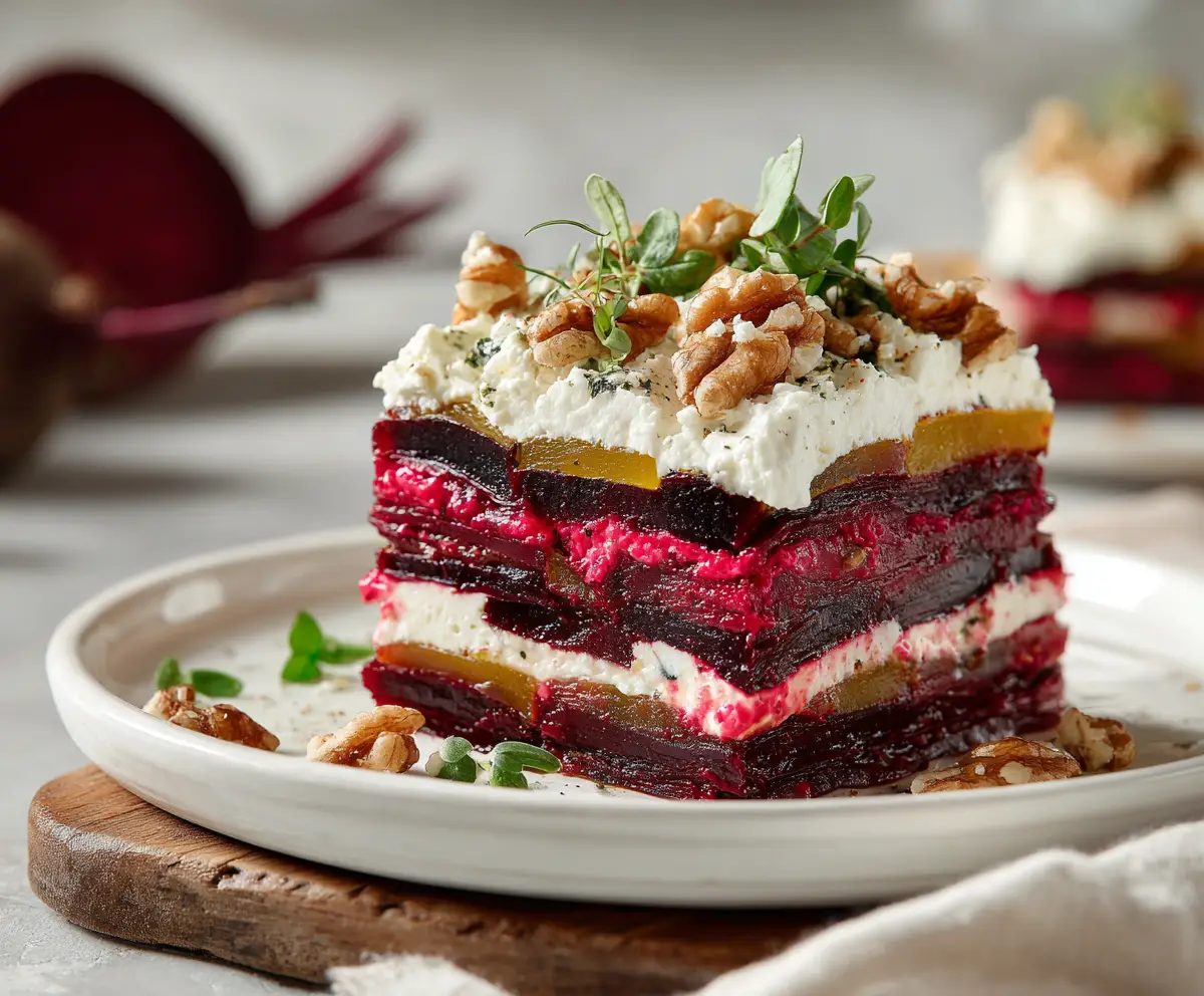 Roasted Beet Feta Napoleons