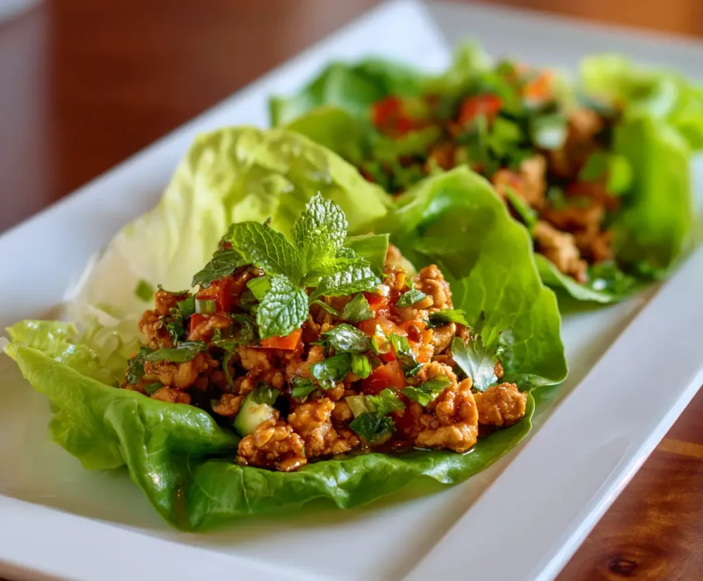 Thai Chicken Lettuce Wraps
