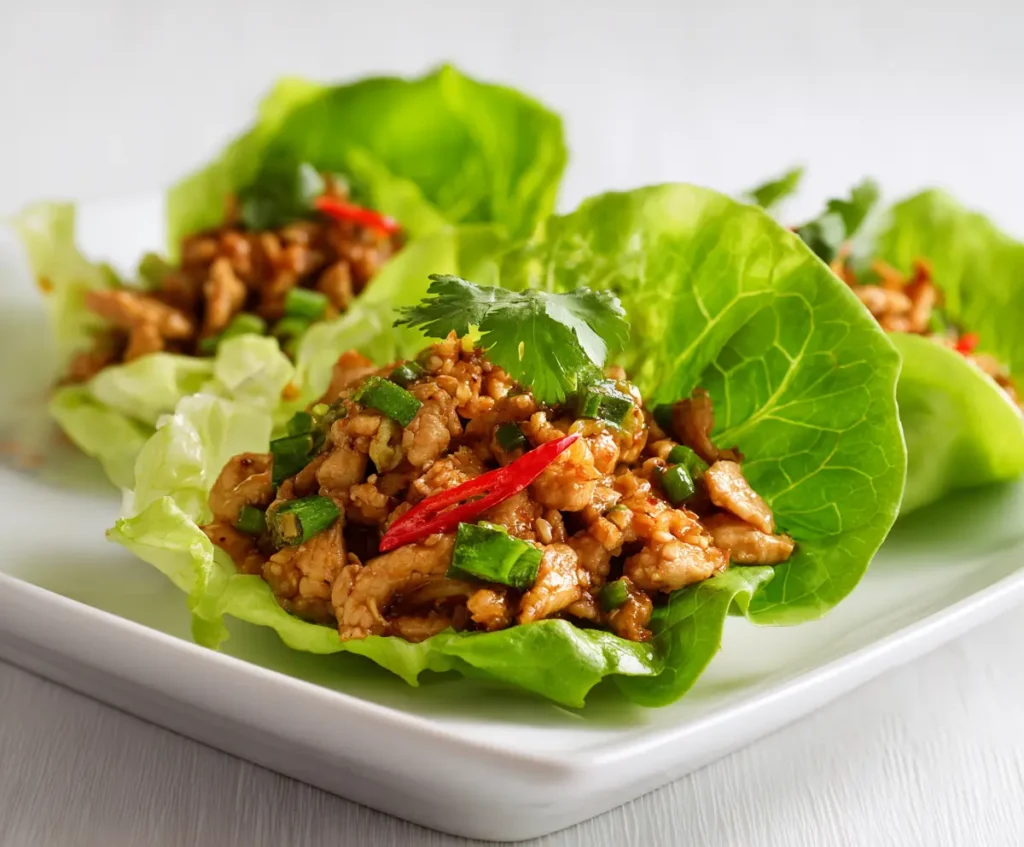 Thai Chicken Lettuce Wraps