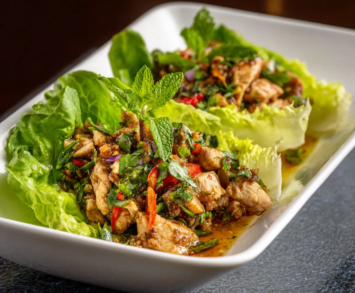 Thai Chicken Lettuce Wraps