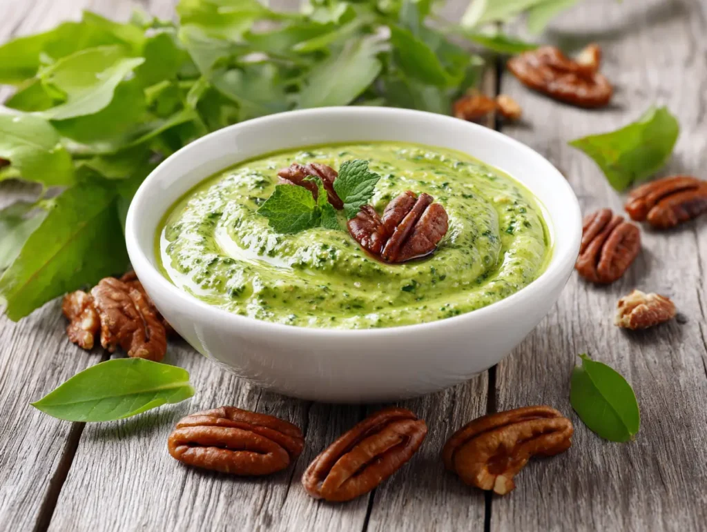 Arugula Basil Pesto with Pecans