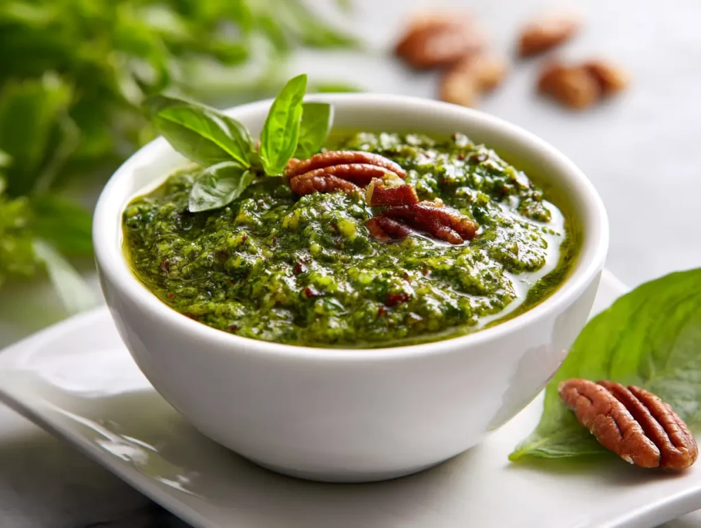 Arugula Basil Pesto with Pecans