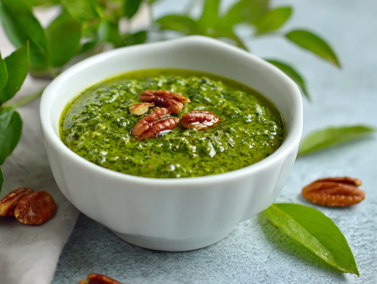 Arugula Basil Pesto with Pecans