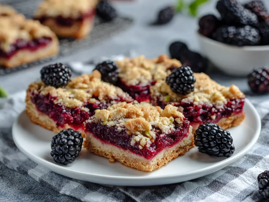 Blackberry Pistachio Bars 