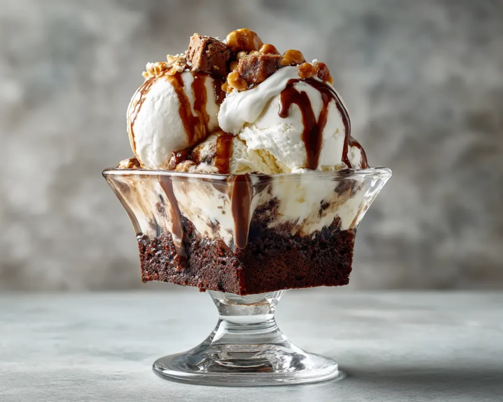 Brownie Ice Cream Sundae 