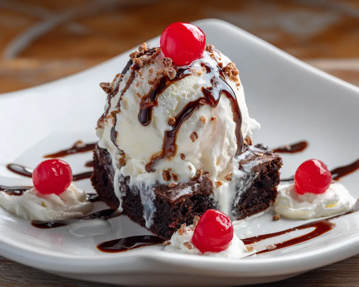 Brownie Ice Cream Sundae