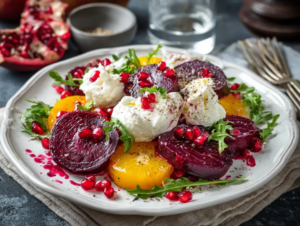 Burrata Beet Salad with Pomegranate