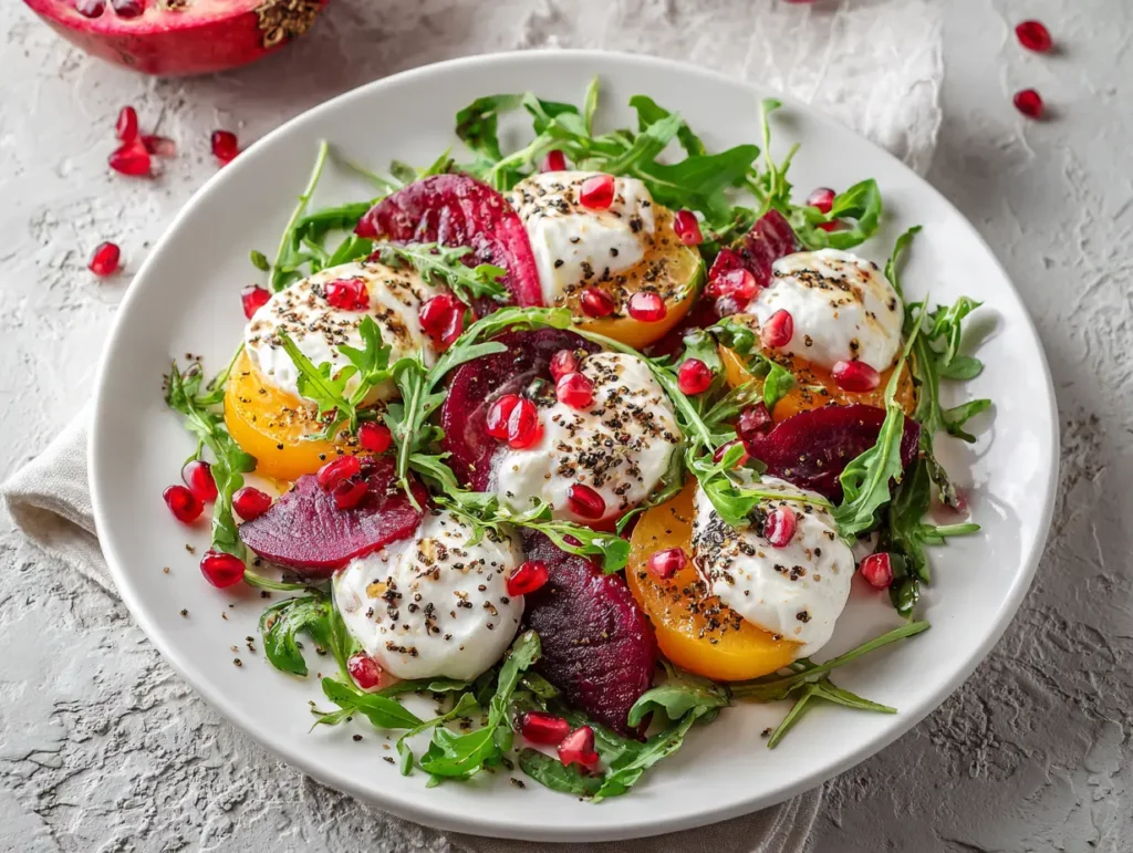 Burrata Beet Salad with Pomegranate 