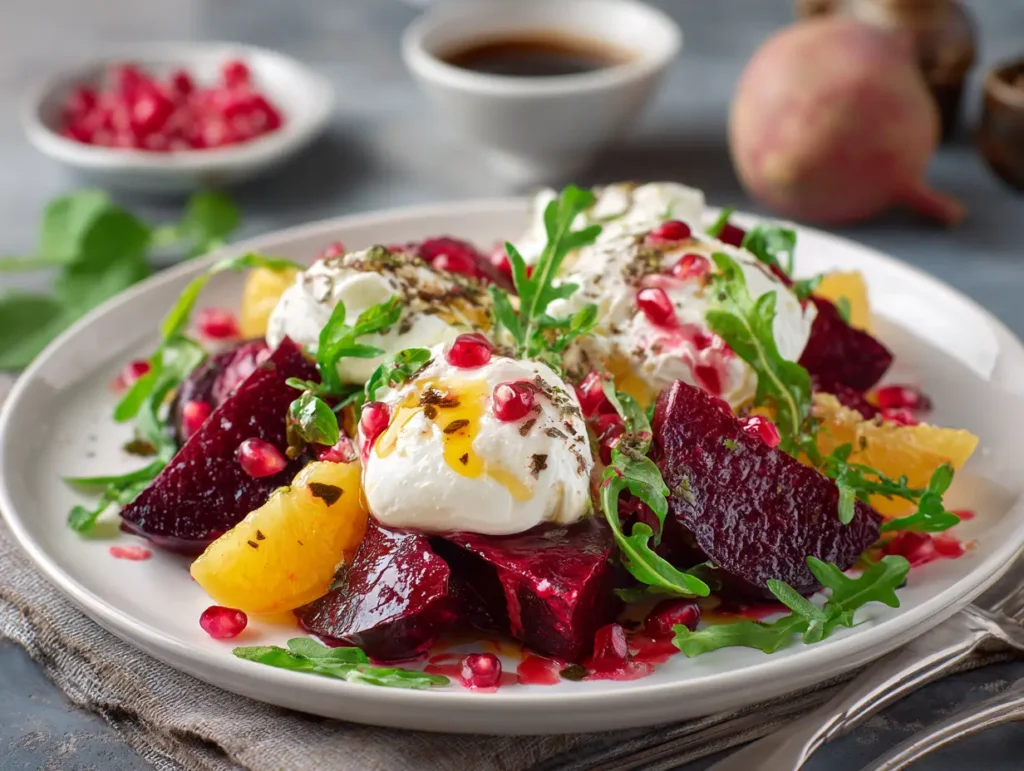 Burrata Beet Salad with Pomegranate