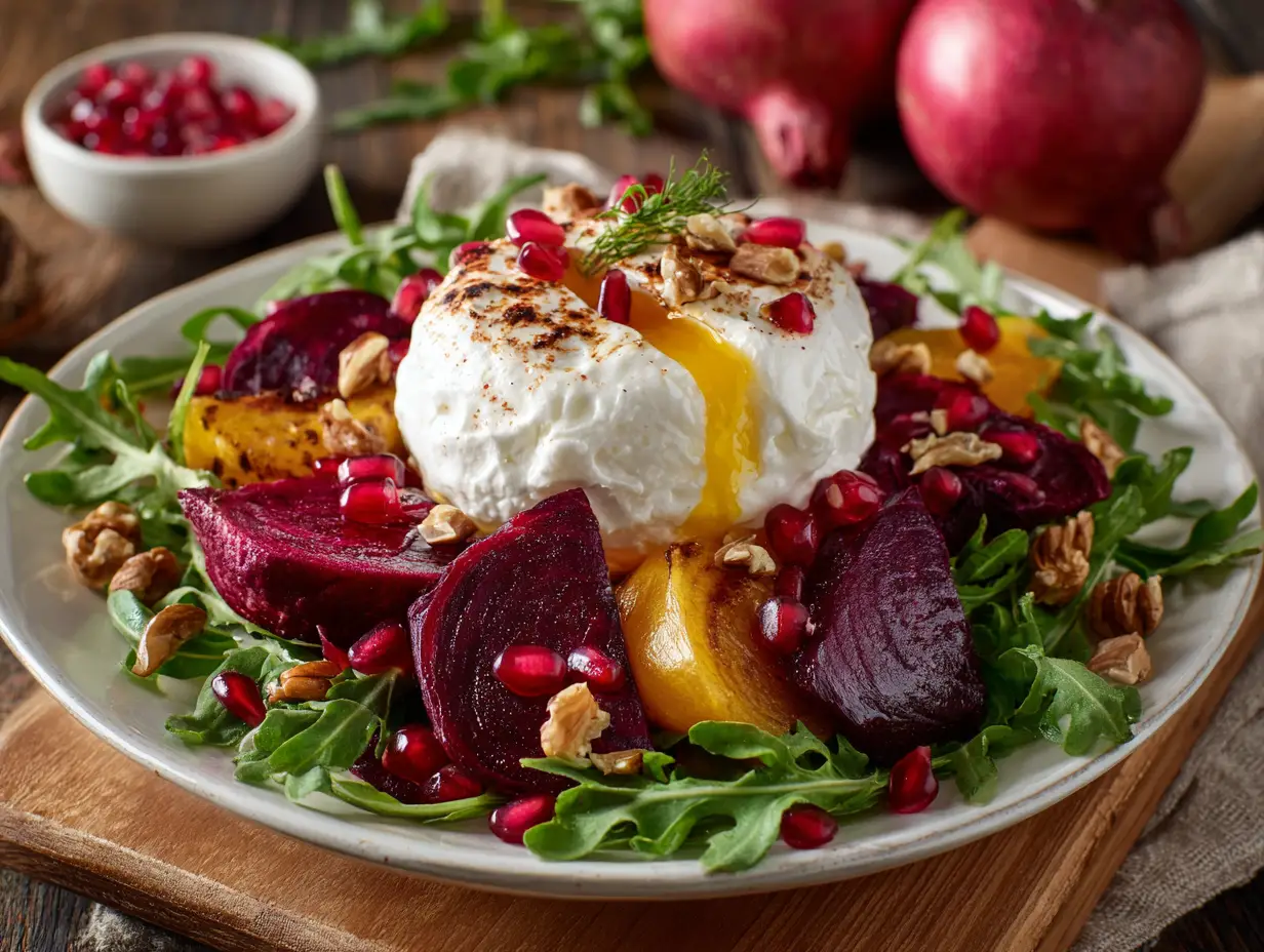 Burrata Beet Salad with Pomegranate