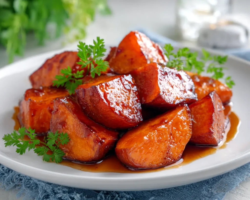 Candied Sweet Potatoes with a Perfect Caramel Coating 
