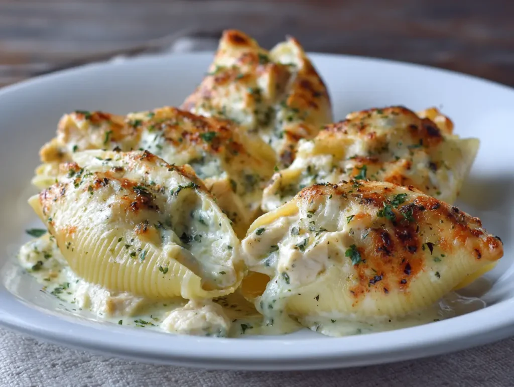 Chicken Alfredo Stuffed Shells