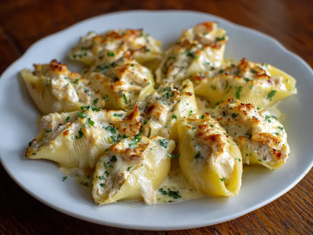 Chicken Alfredo Stuffed Shells