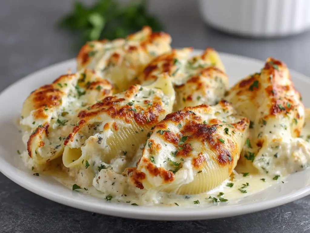 Chicken Alfredo Stuffed Shells