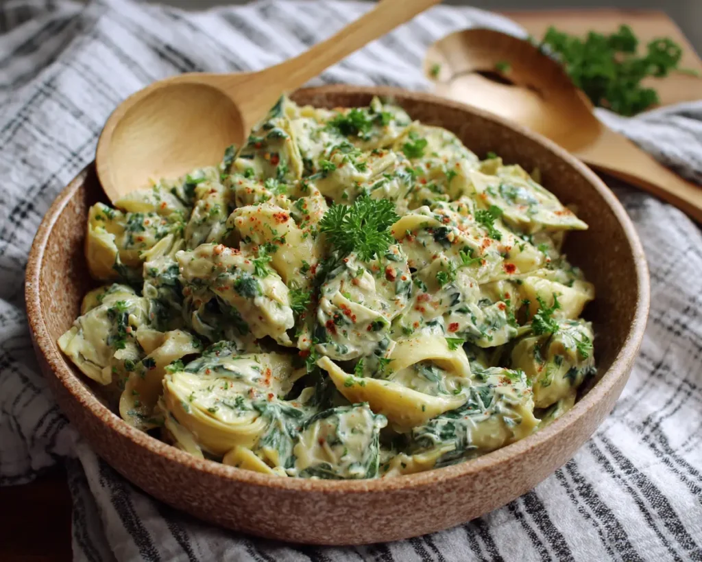 Creamy Spinach Artichoke Pasta 