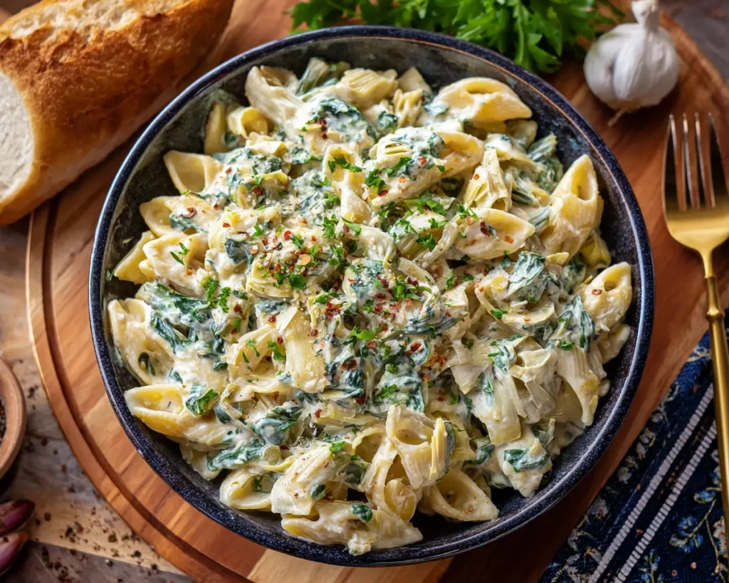 Creamy Spinach Artichoke Pasta