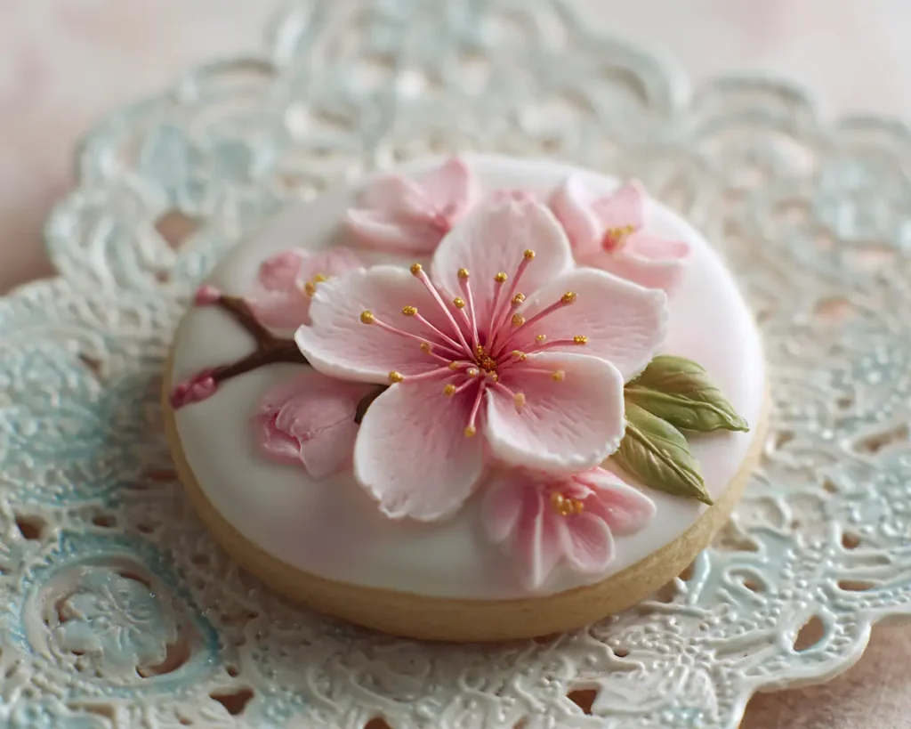 Delicate Cherry Blossom Cookie 