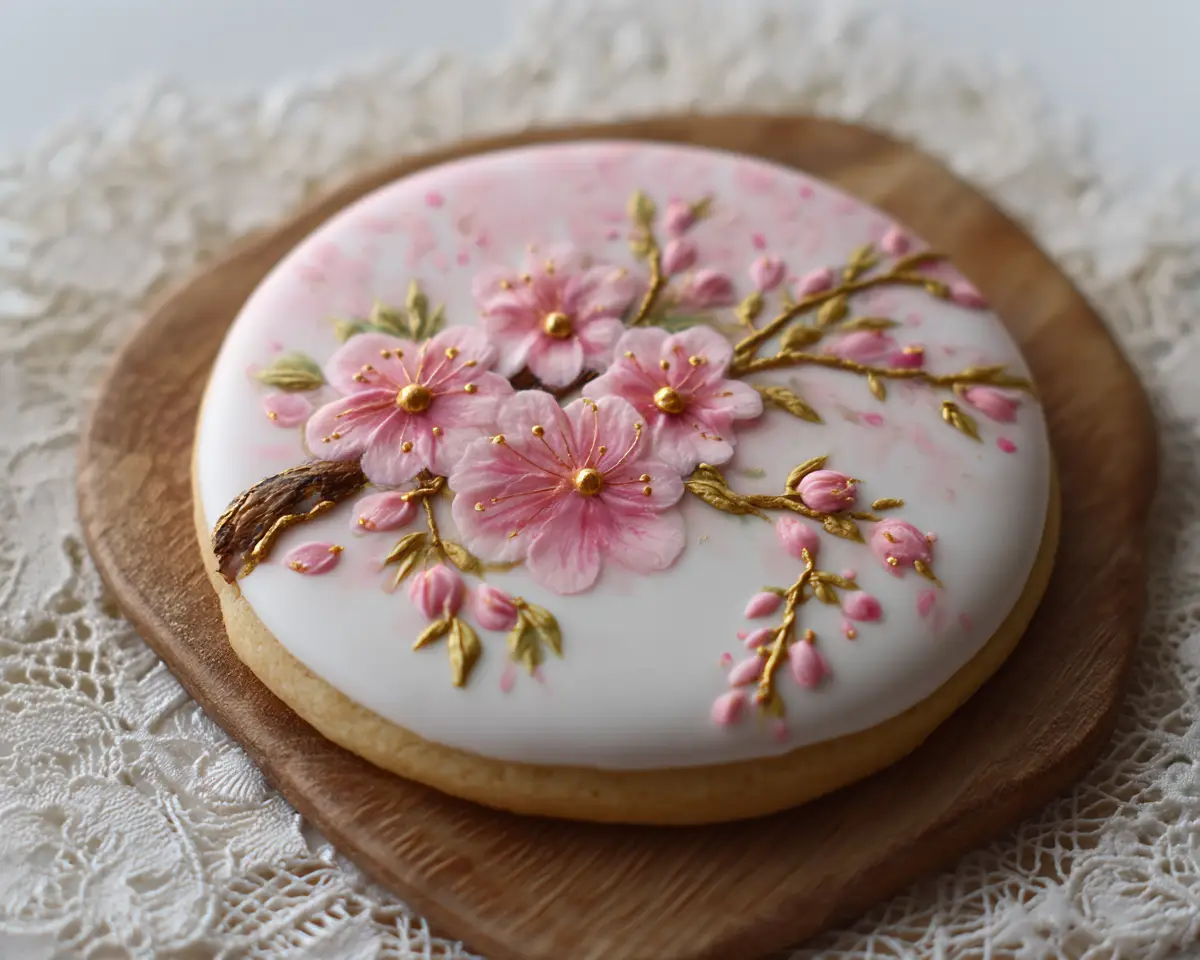 Delicate Cherry Blossom Cookie