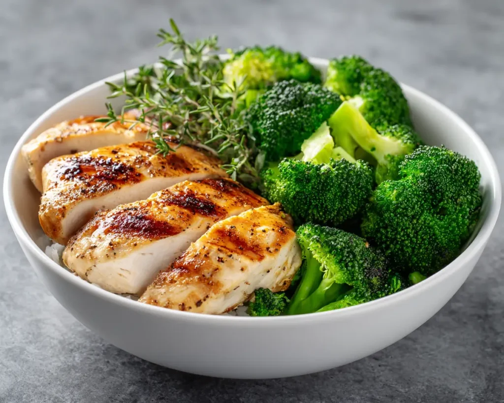 Grilled Chicken Broccoli Bowls