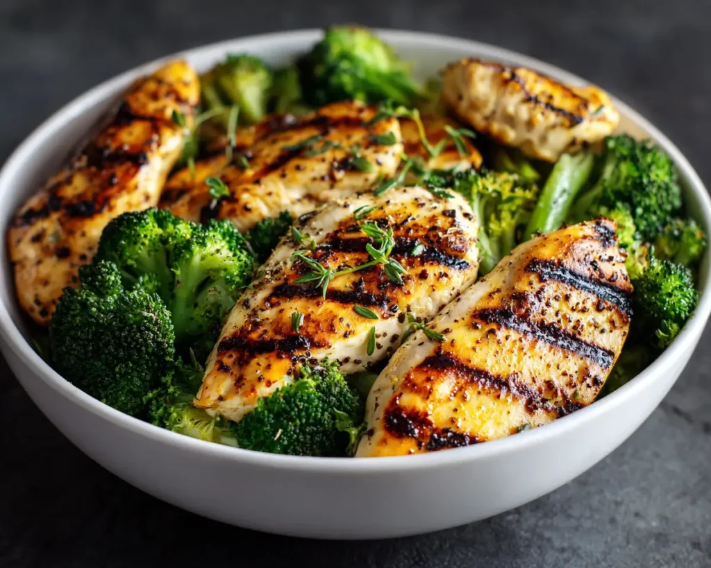 Grilled Chicken Broccoli Bowls