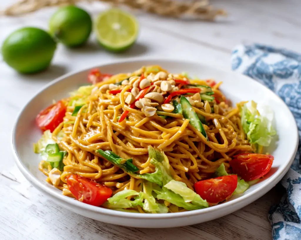 Quick Satay Noodles with Rich Peanut Sauce