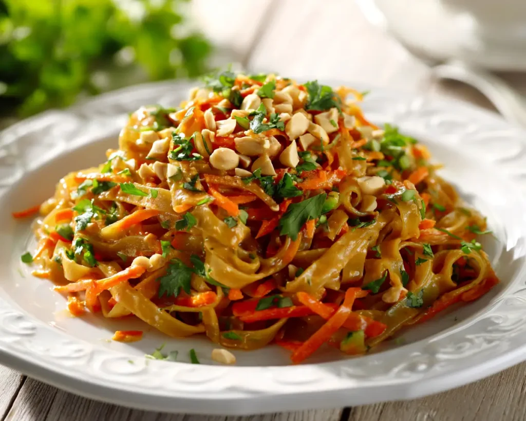 Quick Satay Noodles with Rich Peanut Sauce