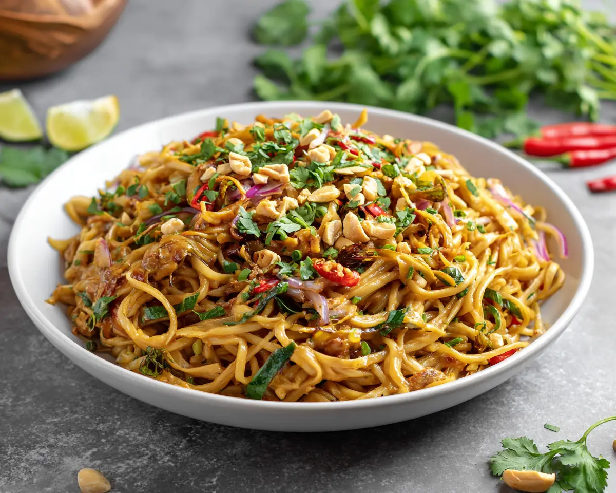 Quick Satay Noodles with Rich Peanut Sauce