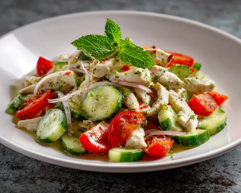 Refreshing Chicken Cucumber Salad