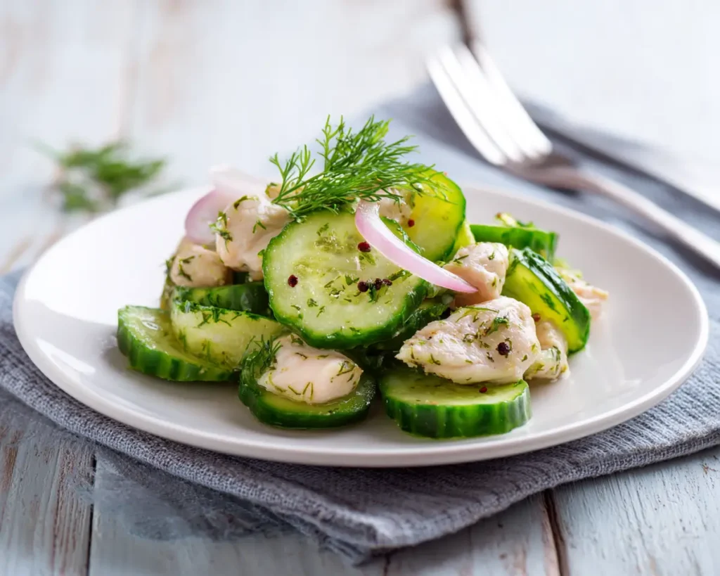 Refreshing Chicken Cucumber Salad 