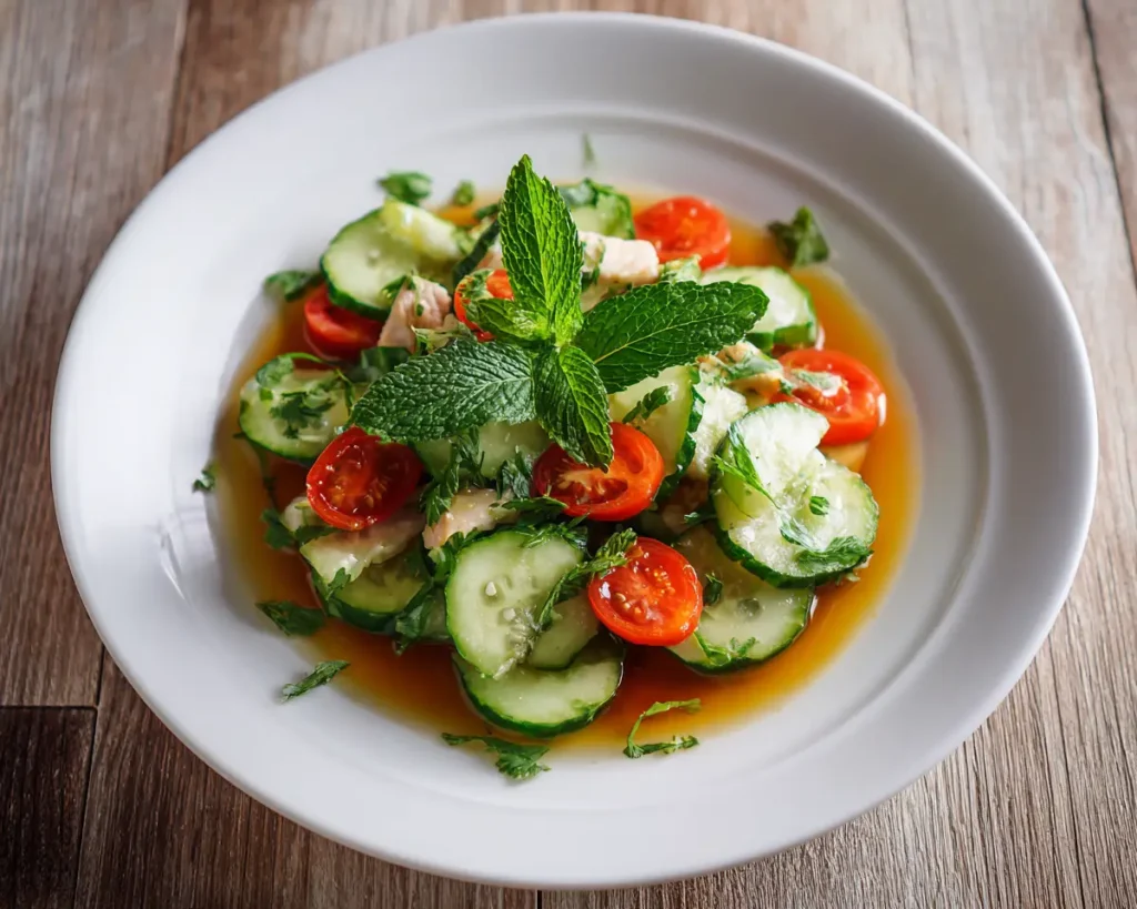 Refreshing Chicken Cucumber Salad 