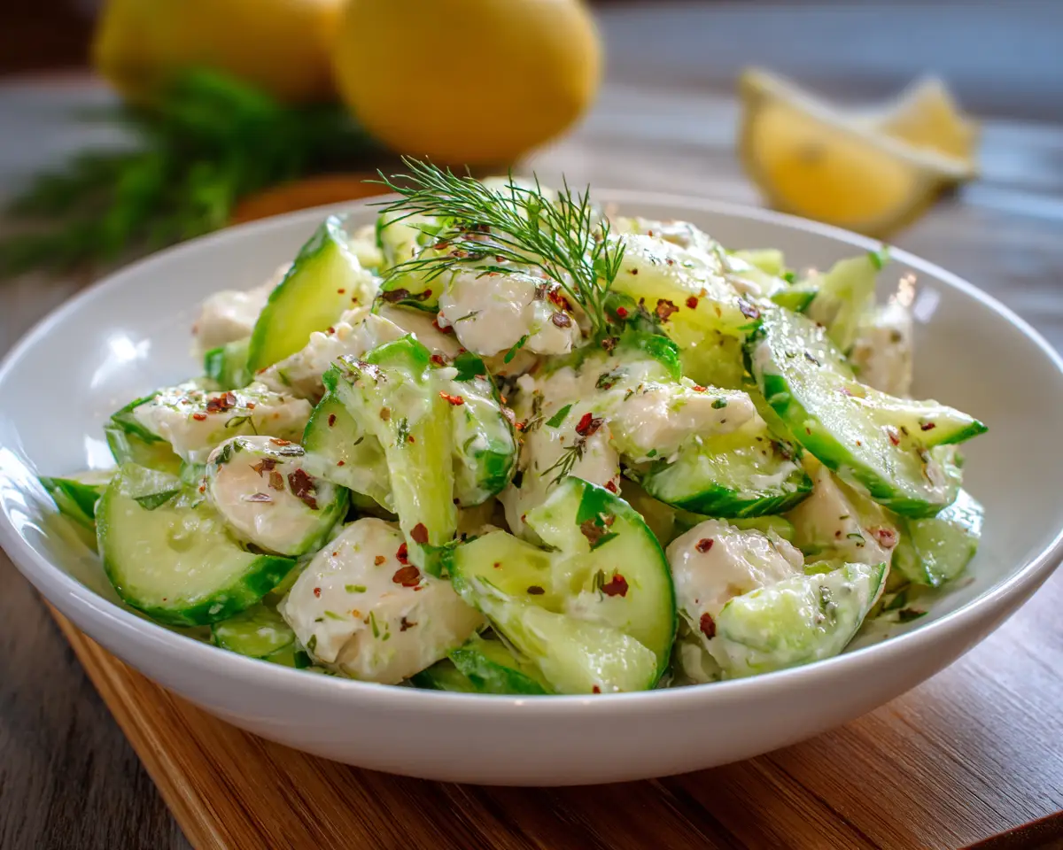 Refreshing Chicken Cucumber Salad