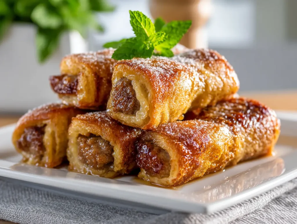 Sausage French Toast Roll Ups 