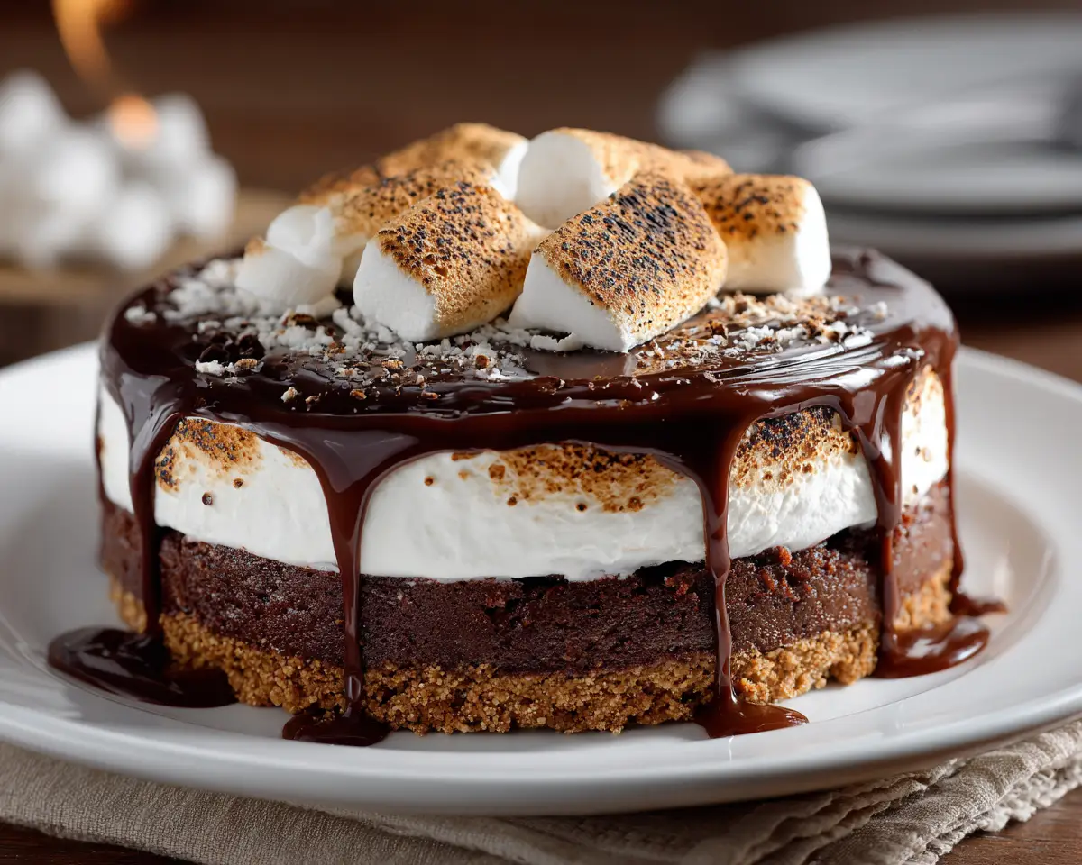 Smores Chocolate Cake