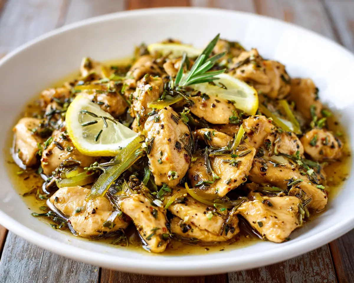 Zesty Lemon Herb Stir Fried Chicken