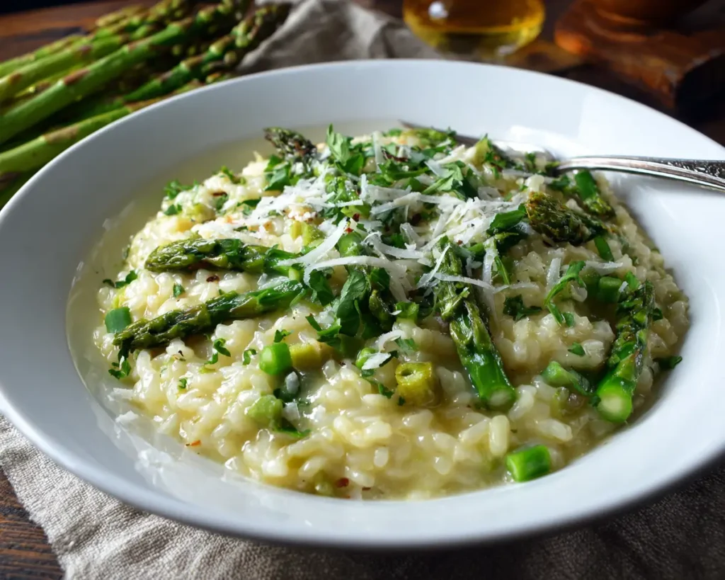 Creamy Asparagus Risotto Without Mushy Rice