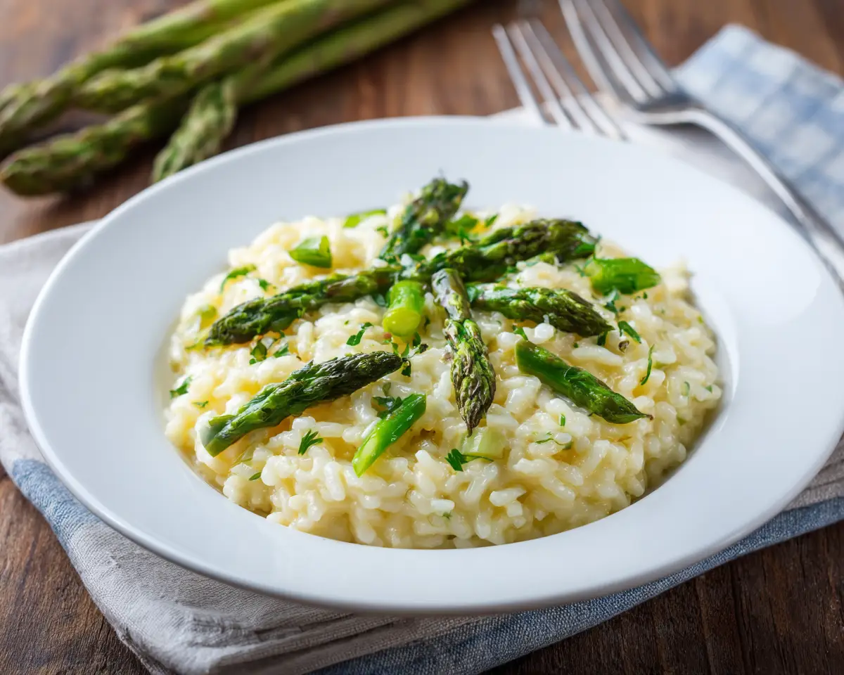 Creamy Asparagus Risotto Without Mushy Rice