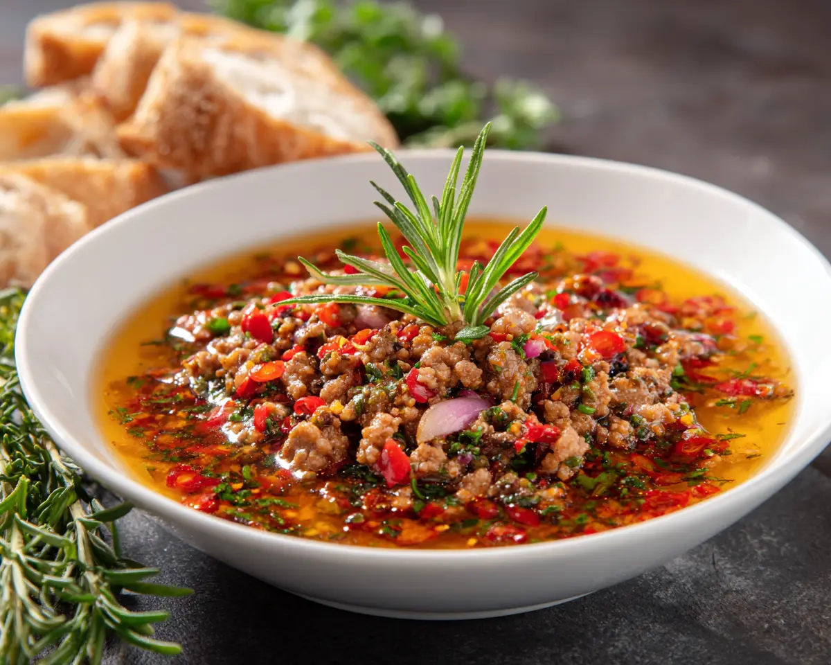 Hearty Minced Lamb and Peanut Encebollado