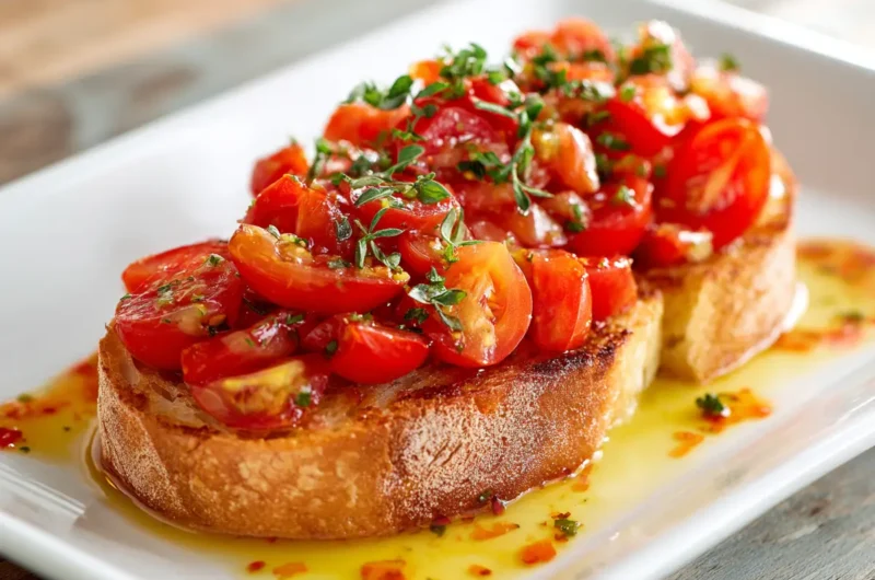 Fresh and Garlicky Bruschetta Recipe